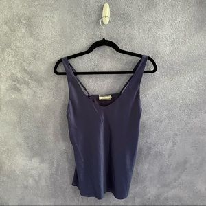 Navy Blue Flora Nikrooz Tank Top (Used — Excellent) • Size: S